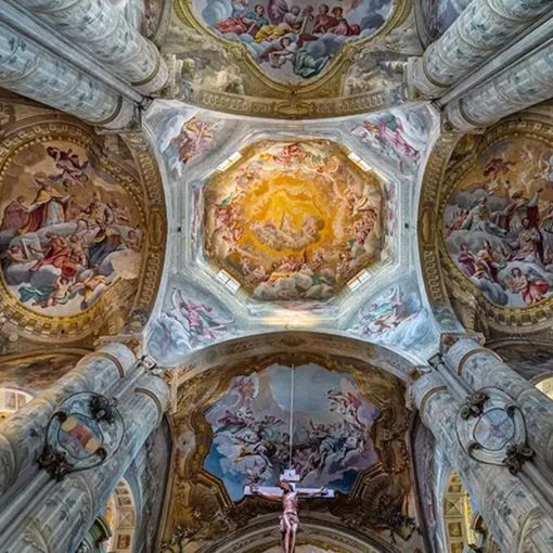 La volta affrescata del Duomo di Asti