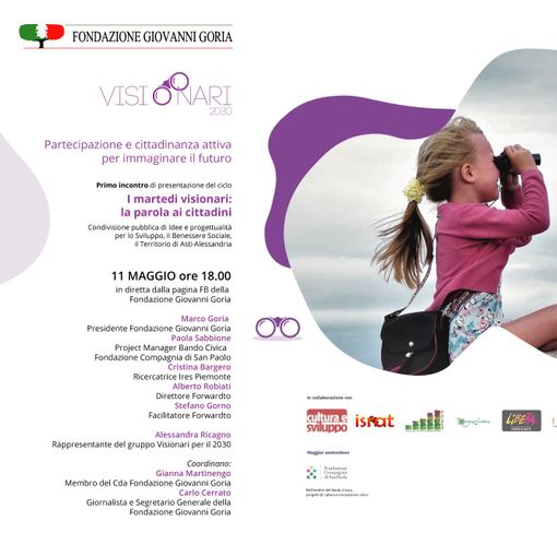 Al via il ciclo di incontri &quot;I martedì visionari&quot;. Con la Fondazione Goria la parola ai cittadini