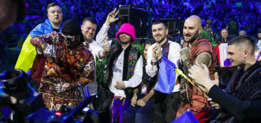 La delegazione Ucraina esulta per la vittoria (foto dal sito ufficiale di Eurovision)
