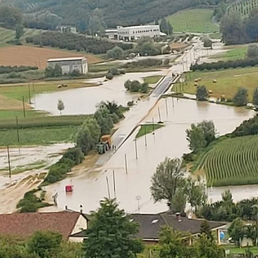 Allagamenti a Lavezzole (San Damiano) Foto Andrea Dati Meteo Asti