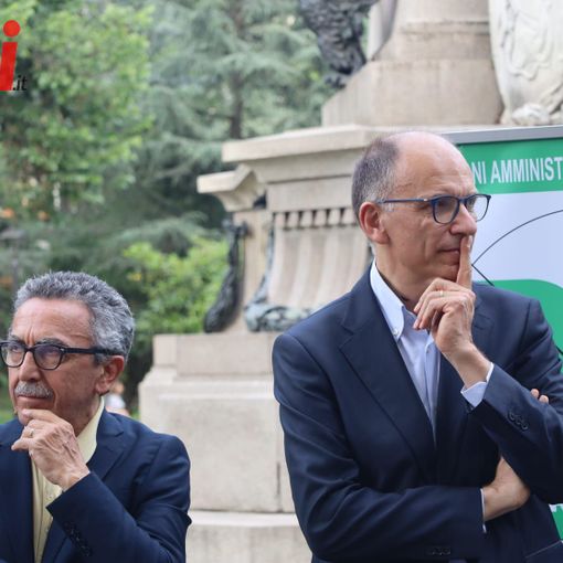 Una curiosa immagine di Letta e Crivelli (MerfePhoto)