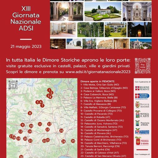 La locandina della Giornata Nazionale delle Dimore Storiche ADSI (Associazione Dimore Storiche Italiane)
