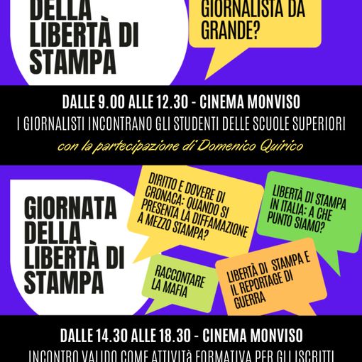 La locandina della giornata dedicata alla libertà di stampa