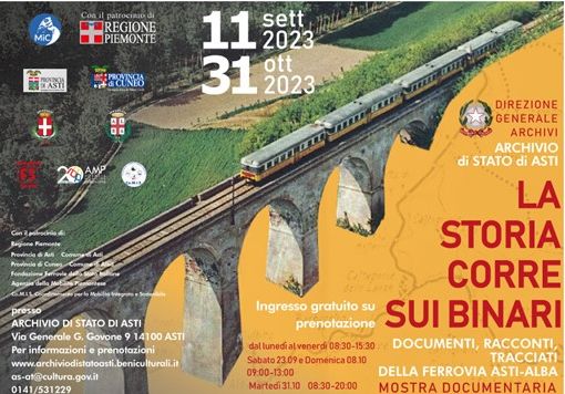 La storia corre sui binari: mostra all'Archivio di Stato di Asti