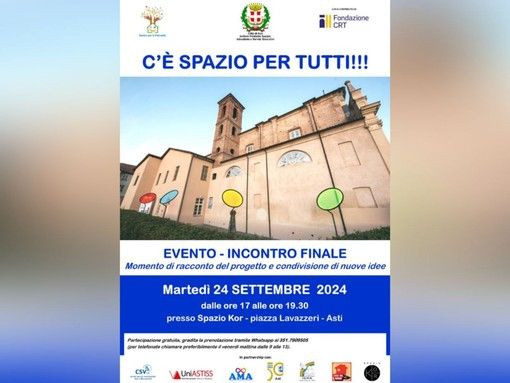 Evento finale, allo Spazio Kor, per il progetto “C’è spazio per tutti!”