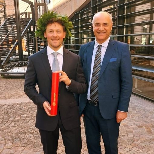 Giovanni Boccia con il neo laureato nipote Luca