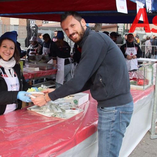 Luca Perosino durante il polentone dello scorso anno