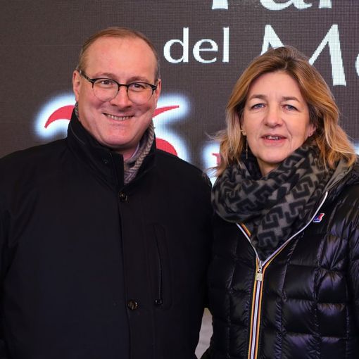 Il sindaco Paolo Luzi con la nuova rettrice Maria Grazia Cerruti (Merphefoto)