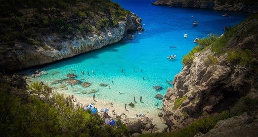 Veduta di una spiaggia di Maiorca