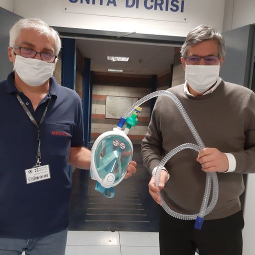 Coronavirus Piemonte: distribuite negli ospedali mille maschere Decathlon adatte per terapie respiratorie