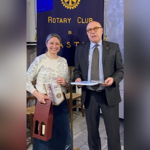 La dottoressa Milani con Maurizio Mela presidente Rotary
