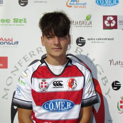 Il Monferrato Rugby manda all'Accademia federale di Milano, il giovane atleta Matteo Gaetano