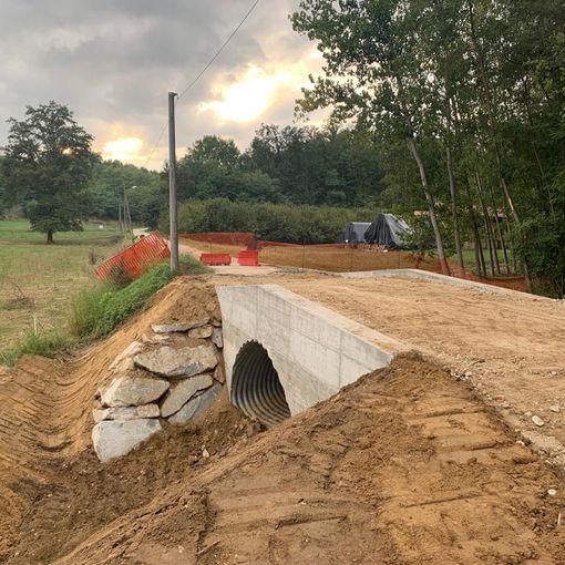 Il cantiere sul ponte