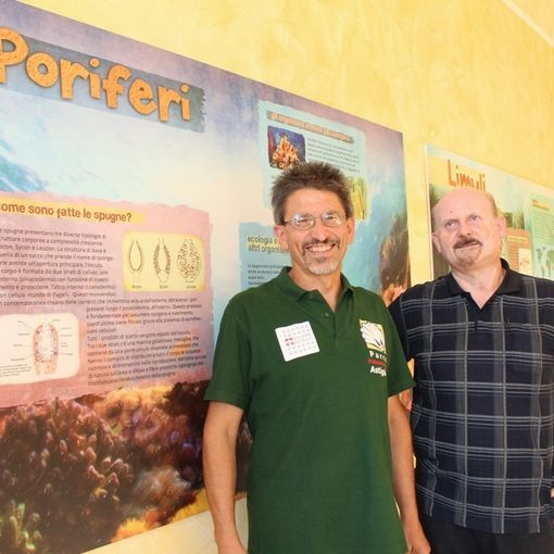 I coordinatori scientifici della mostra, Graziano Delmastro (a sx) e Piero Damarco