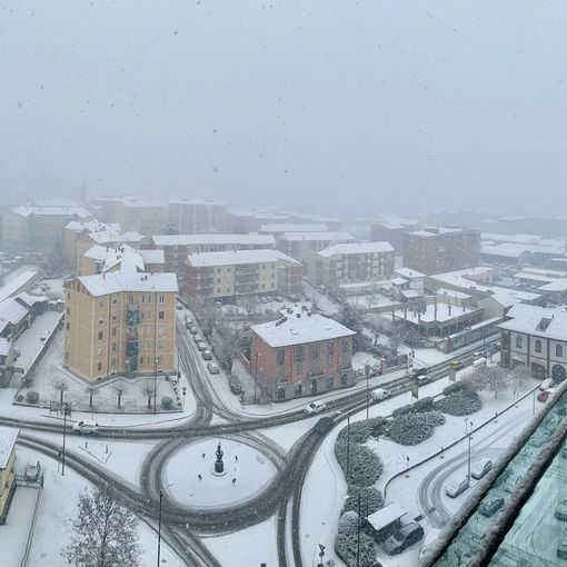 La foto di un nostro lettore della prima nevicata