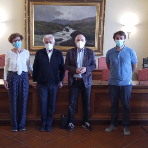 L'assessore Quaglia e il sindaco Nosenzo con Bielli e Masoero del Lions