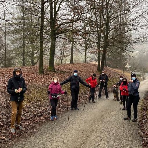 Nordic Walking Asti, durante una camminata invernale