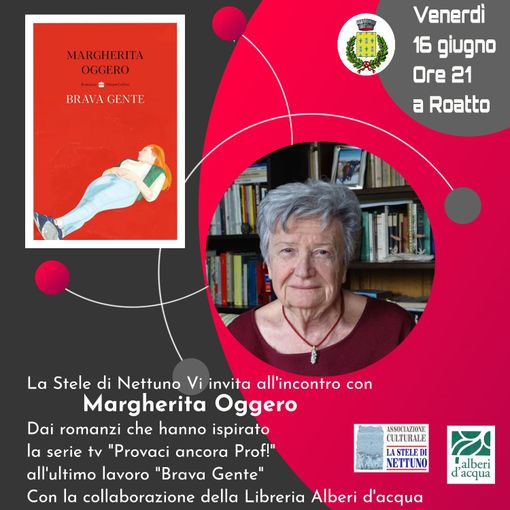 La scrittrice Margherita Oggero ospite a Roatto per il romanzo &quot;Brava Gente&quot;