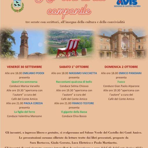 A Castell'Alfero tutto pronto per la prima edizione della rassegna letteraria “All’ombra del campanile”