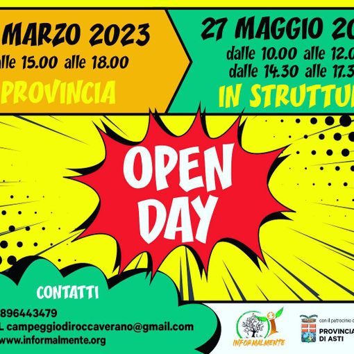 Open Day al Campeggio di Roccaverano per scoprire le proposte dell'edizione 2023