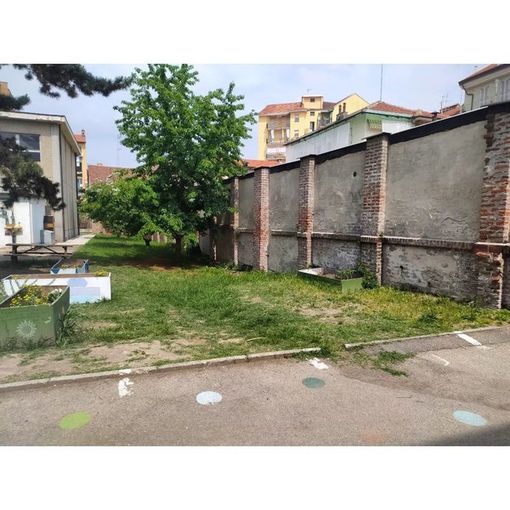 Il cortile prima della riqualificazione