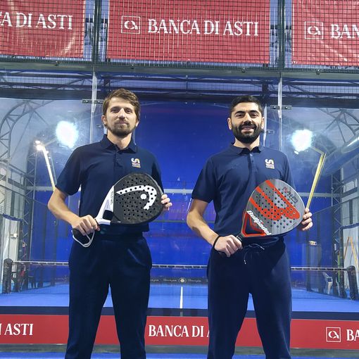 Da sinistra a destra: Chicco e Diego Pellitteri, i fratelli ideatori del primo Campionato a Squadre di Padel di Asti