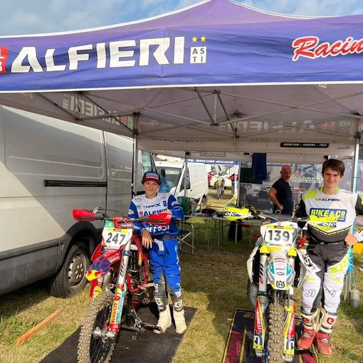 I piloti Marco Orsi (125 mini) e Bartek Scarfello (Junior)