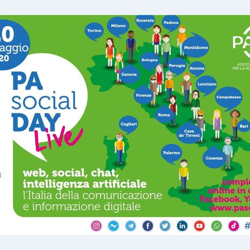 Domani torna il PA Social day, maratona live con 18 città coinvolte