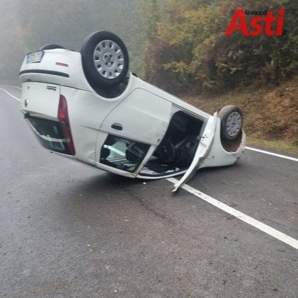 Uno dei veicoli coinvolti negli incidenti al Palucco nei giorni scorsi