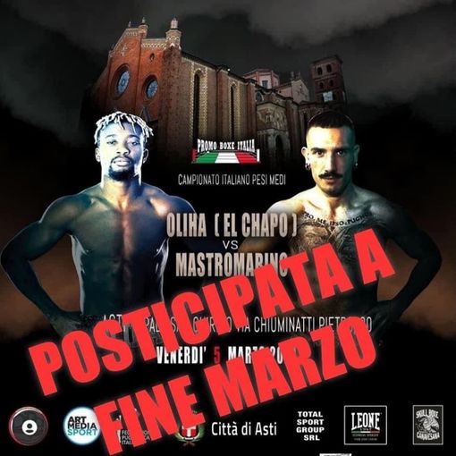 Locandina del match pugilistico