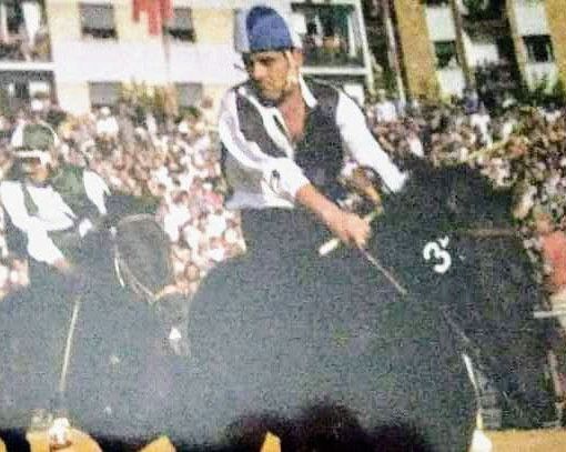 Pigliaru ritratto in uno scatto dell'edizione 1977, quando si classificò secondo difendendo i colori di Costigliole d'Asti