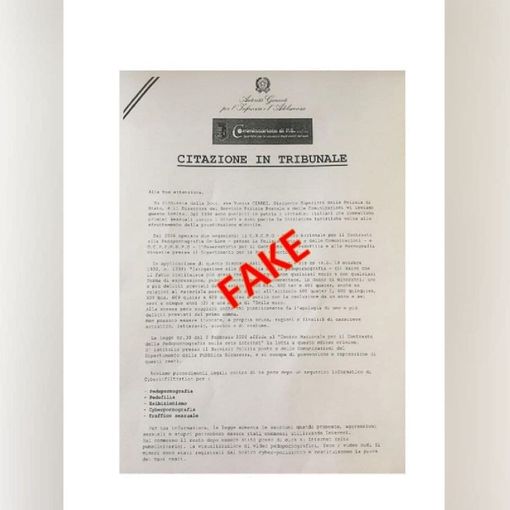 Il falso atto di citazione della Polizia Postale