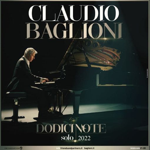Il nuovo tour di Claudio Baglioni approderà anche al Teatro Alfieri di Asti