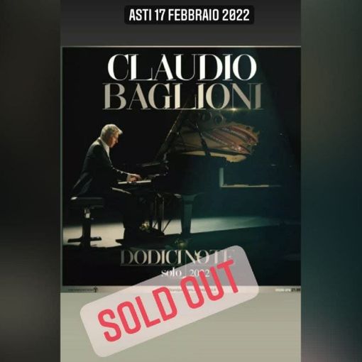 Locandina concerto Cladio Baglioni: biglietti già sold out