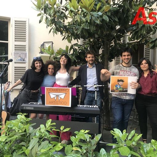 Alcuni momenti della presentazione di oggi alla Caffetteria Mazzetti