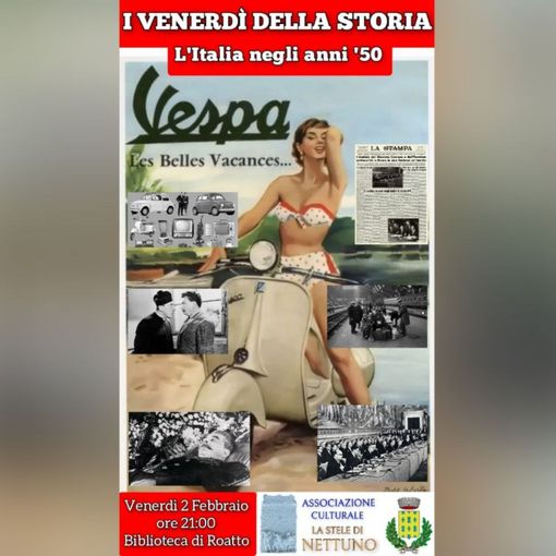 Gli anni '50 al centro di un incontro dei &quot;Venerdì della Storia&quot;
