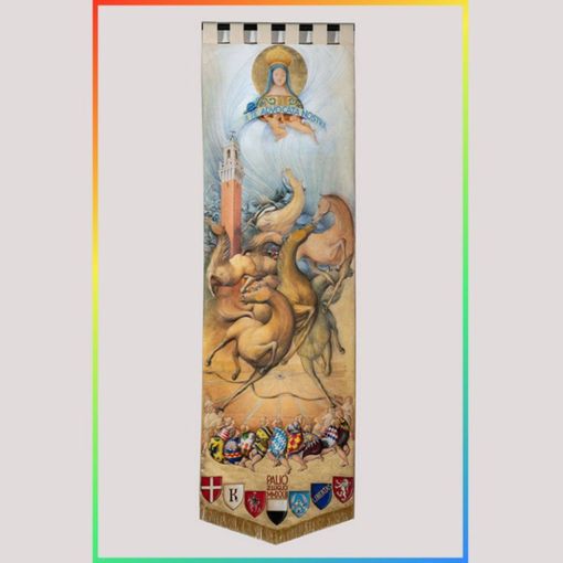 Il Drappellone  del Palio di Provenzano (Foto Comune di Siena)