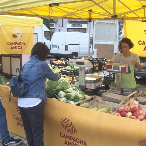 Il mercato contadino Coldiretti di piazza Statuto