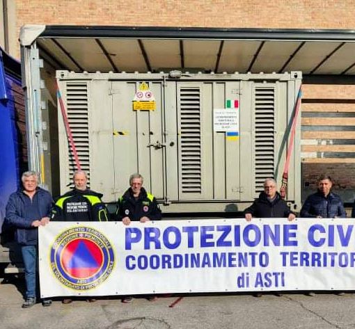 Il Coordinamento di protezione civile di Asti dona un generatore al Sermig