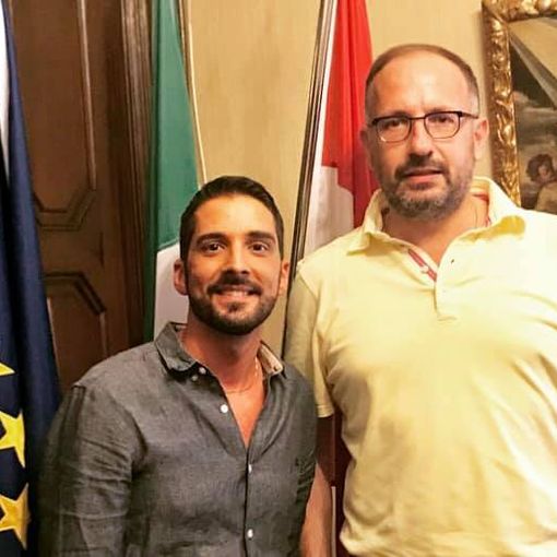 Il consigliere Paride Candelaresi con il sindaco Maurizio Rasero