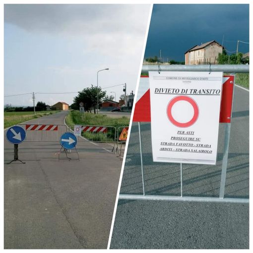 Ancora chiusa a Revigliasco d'Asti la Provinciale 8 per fabbricato pericolante