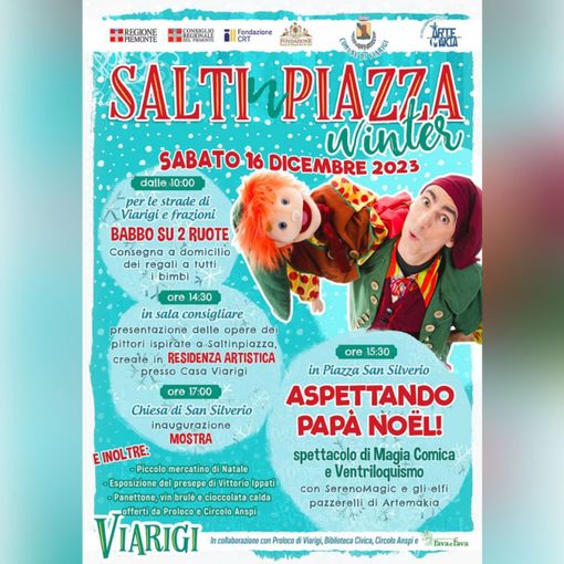 A Viarigi 'SaltinPiazza winter': arriva Babbo Natale su due ruote