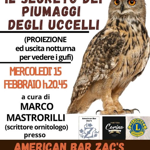 Il Leo Club Nizza Monferrato Canelli organizza la conferenza &quot;Il segreto dei piumaggi degli uccelli&quot;