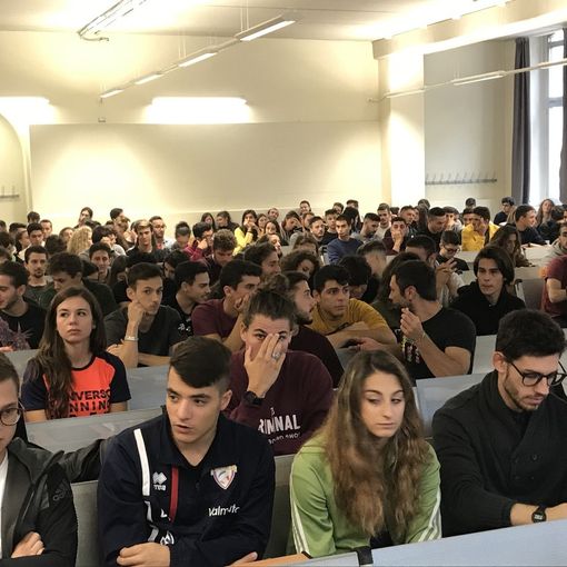 230 ragazzi matricole di Scienze Motorie hanno inaugurato l'anno accademico