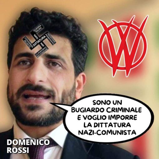 Una svastica sulla fronte, il segretario regionale del Pd Rossi nel mirino dei no-Vax