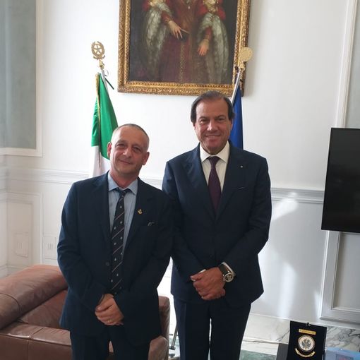 Enzo Tagliareni con il viceministro dell'Economia Maurizio Leo