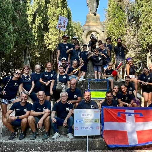 Foto di gruppo per il Team Piemonte