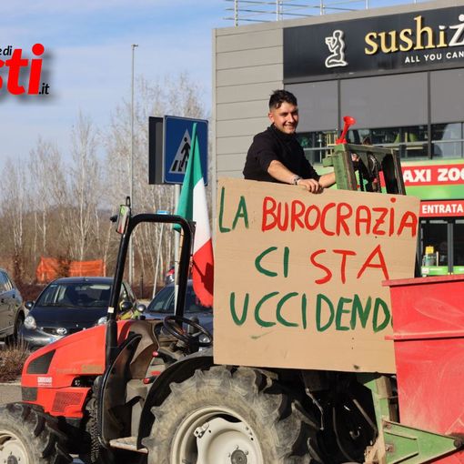 La protesta dei trattori ad Asti (Merphefoto)