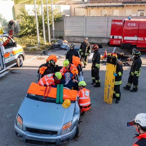 Anche i vigili del fuoco di Asti alla Giornata Anpas della Croce Verde