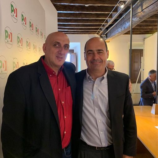 Piero Vercelli con Nicola Zingaretti